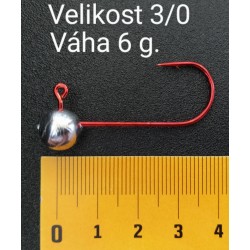 jig red velikost 3/0 VÁHA 6g