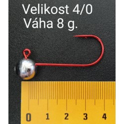 jig red velikost 4/0 váha 8g